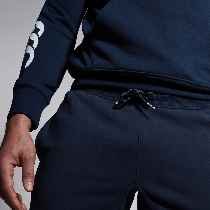 Pantaloni con polsini affusolati in pile Canterbury blu navy