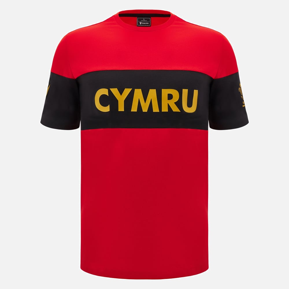 T-shirt Macron Wales Rugby Leisure pour homme