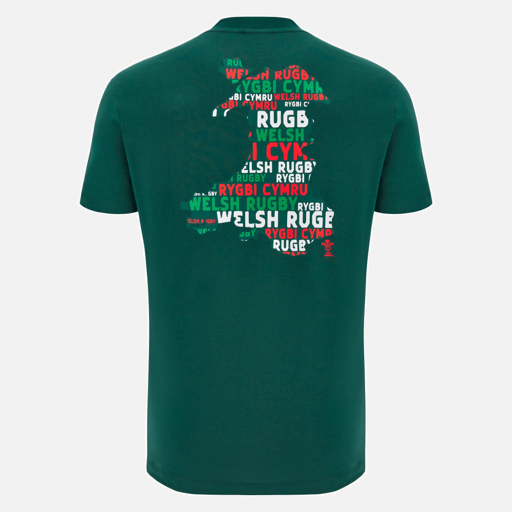 Macron Rugby Wales 2025/26 Fan T-Shirt Men Green