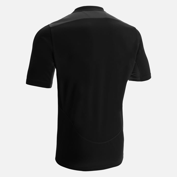 Maglia da rugby Macron Peridot nera per bambini