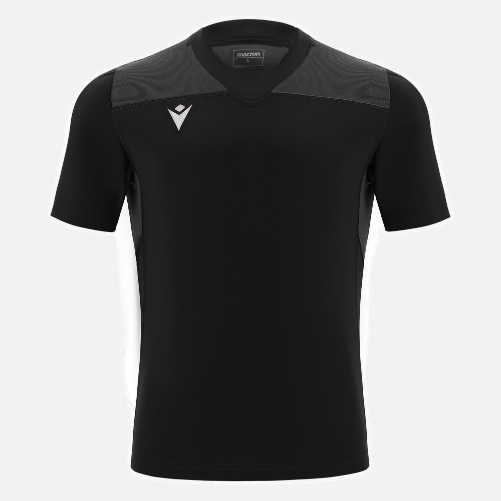 Maglia da rugby Macron Peridot nera per bambini
