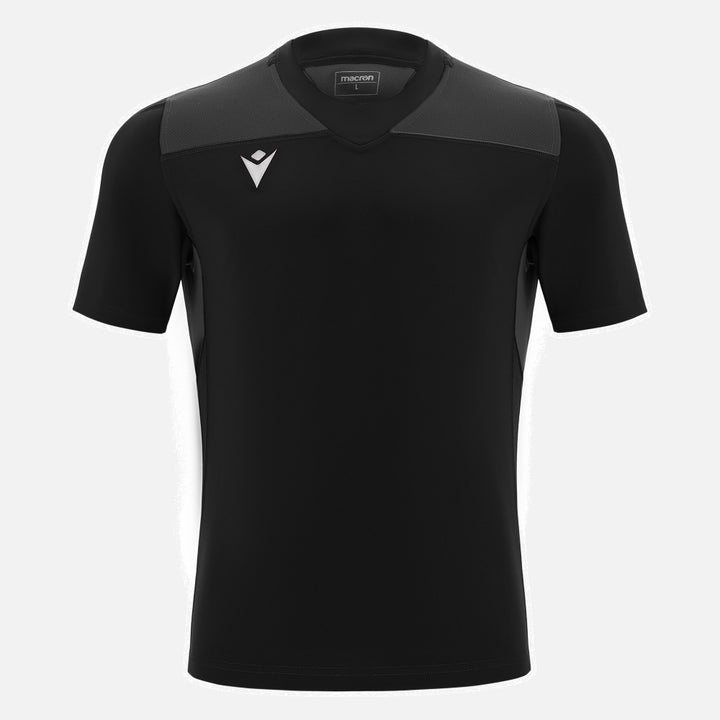 Maglia da rugby Macron Peridot nera per bambini