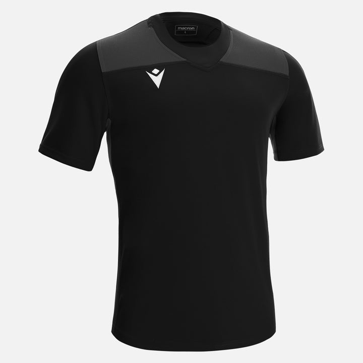 Maglia da rugby Macron Peridot nera per bambini
