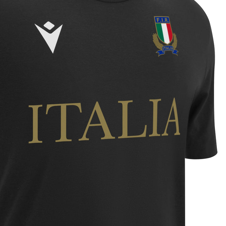 Macron Italy Rugby Fan Line Cotton T-Shirt 2025/26 Senior
