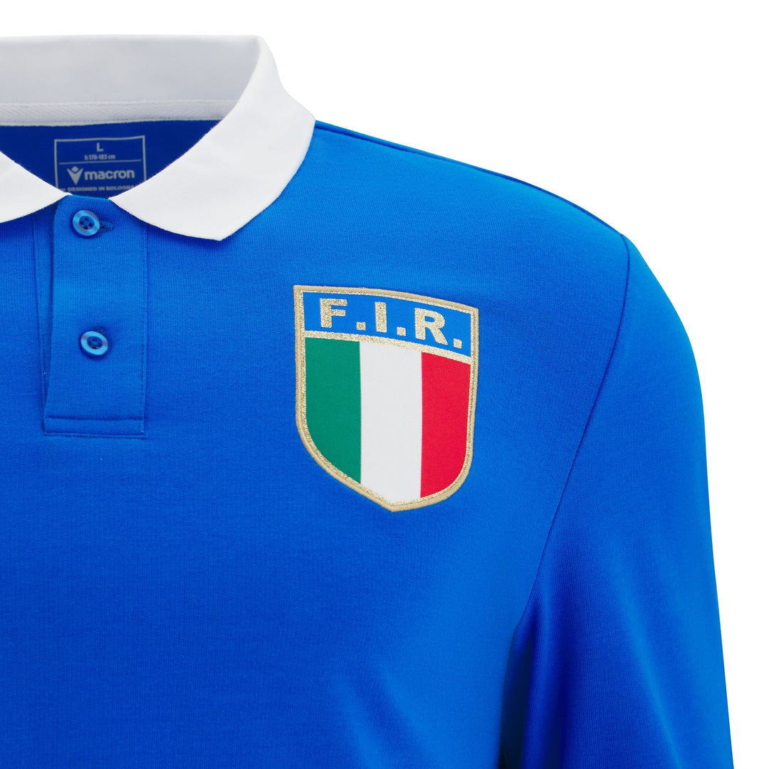 Macron Italy Rugby Fan Line Long Sleeve Shirt 2025/26 Senior
