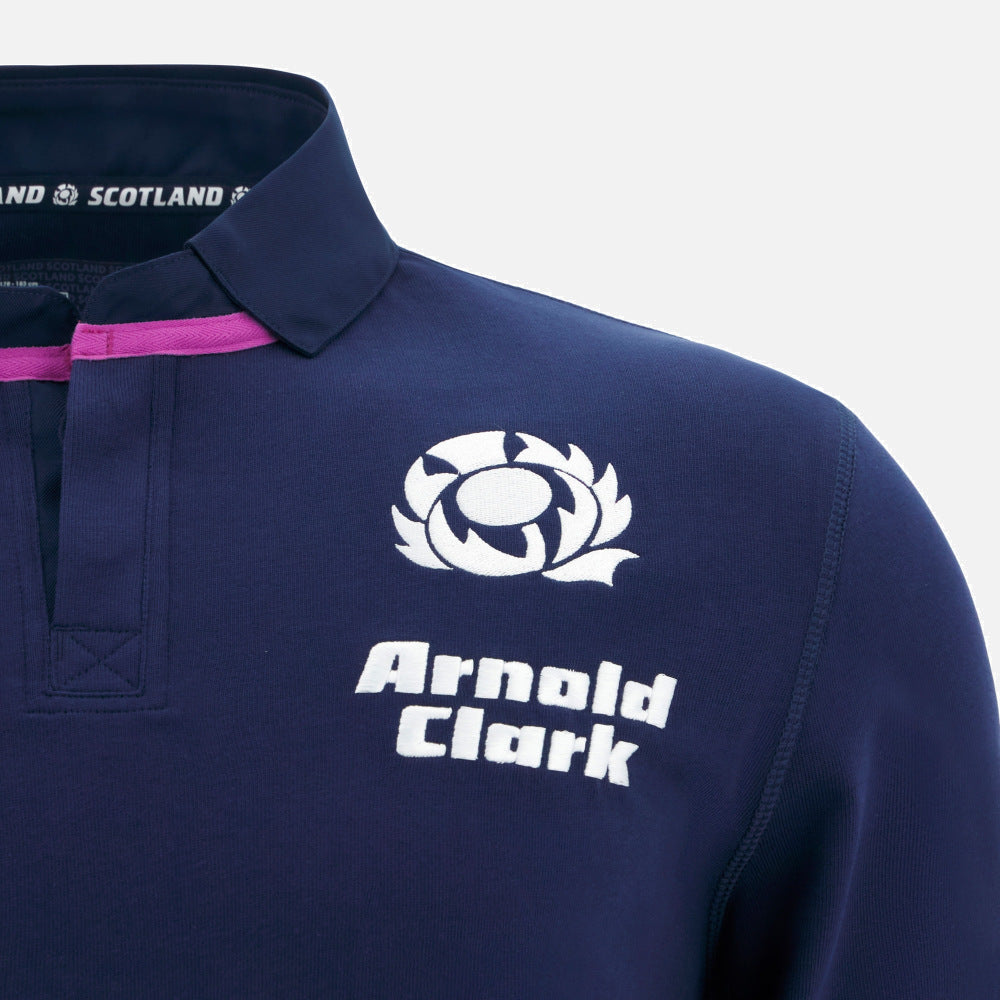 Macron Scotland Rugby Cotton Home Shirt Long Sleeve