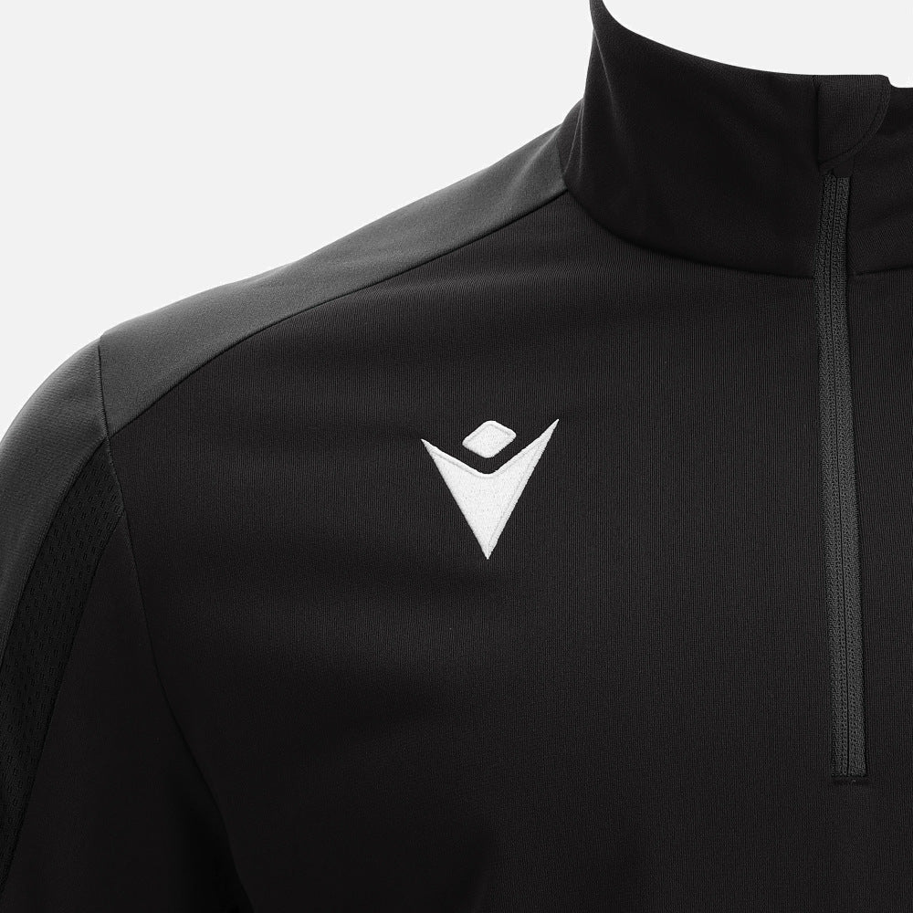 Macron Arno 1/4 Zip Jersey Senior Noir