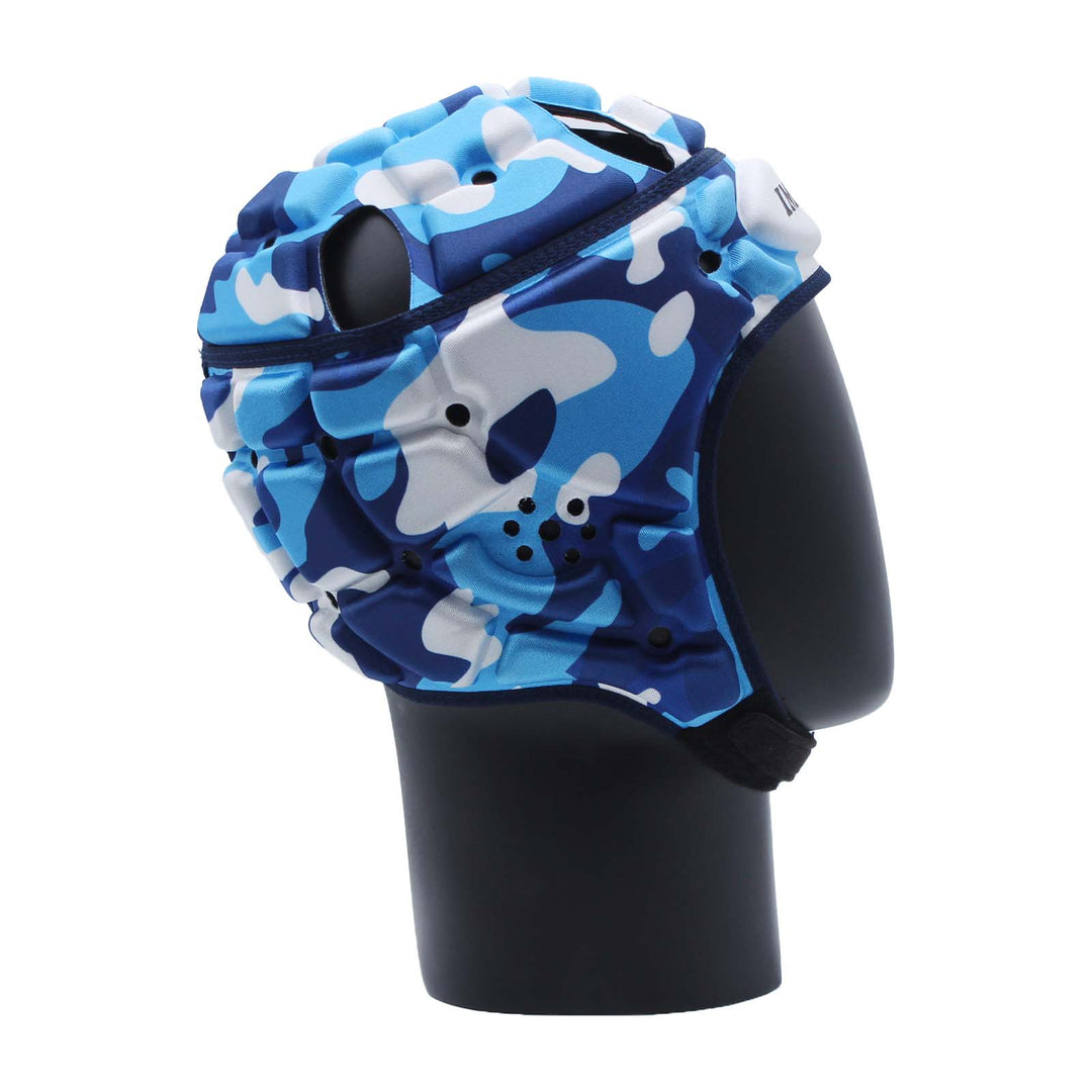 Impact Rugby Camo Blue Headguard
