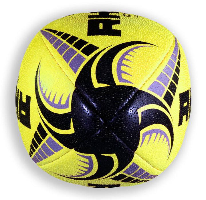 Ballon de rugby Rhino Cyclone jaune fluo taille 3