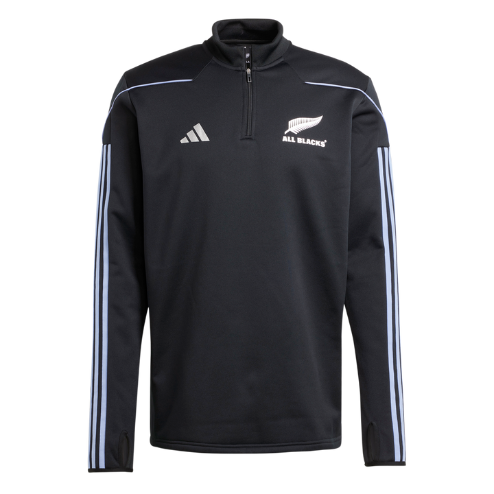 Maglia da rugby a maniche lunghe Adidas All Blacks da uomo, blu scintilla