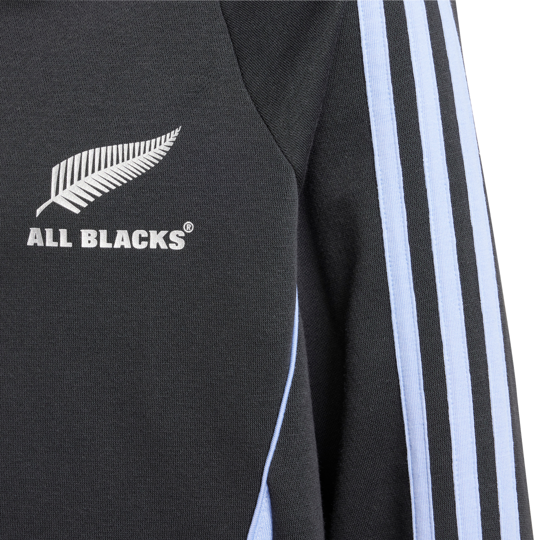 Felpa con cappuccio da rugby Adidas All Blacks per bambini, blu scintilla