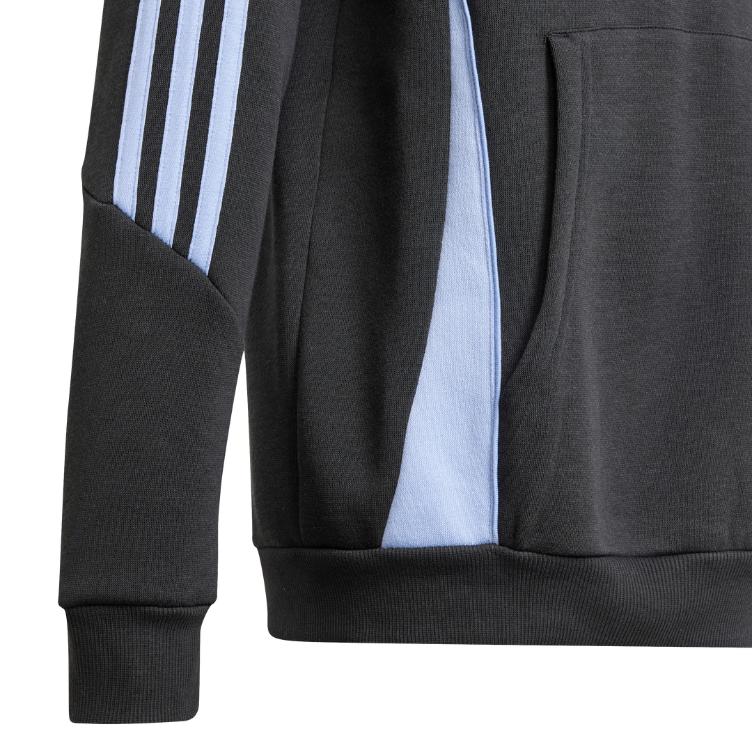Felpa con cappuccio da rugby Adidas All Blacks per bambini, blu scintilla