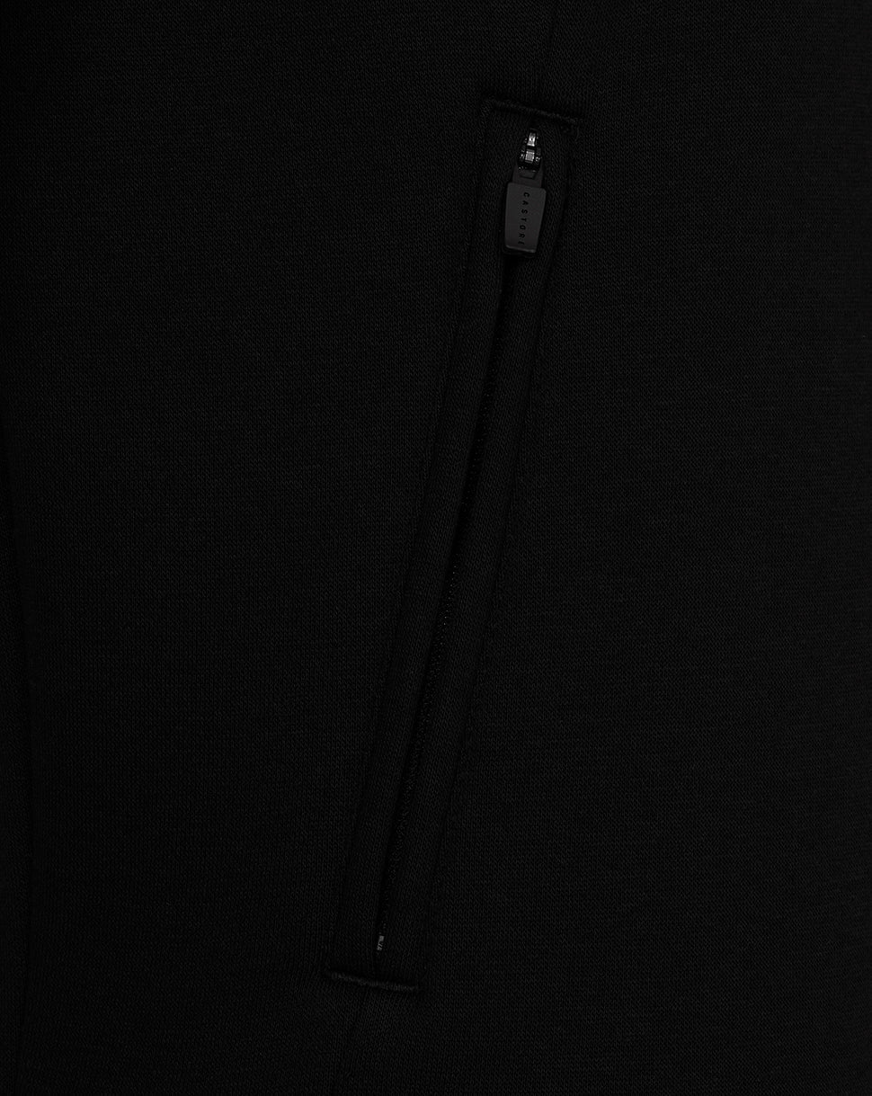 Castore Adapt Long Sleeve Cotton Fleece Quarter Zip Sweatshirt Men Black