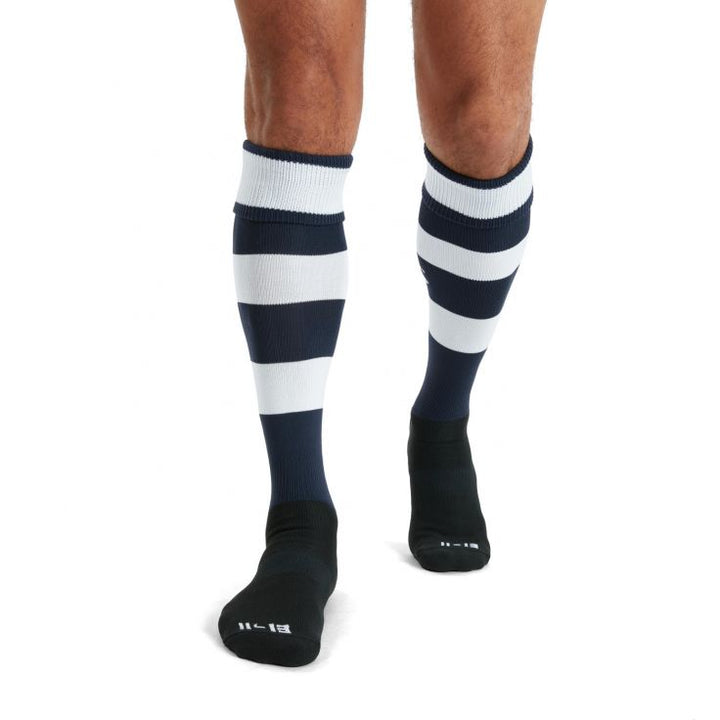 Calzini Canterbury Team Hooped blu navy/bianchi per bambini