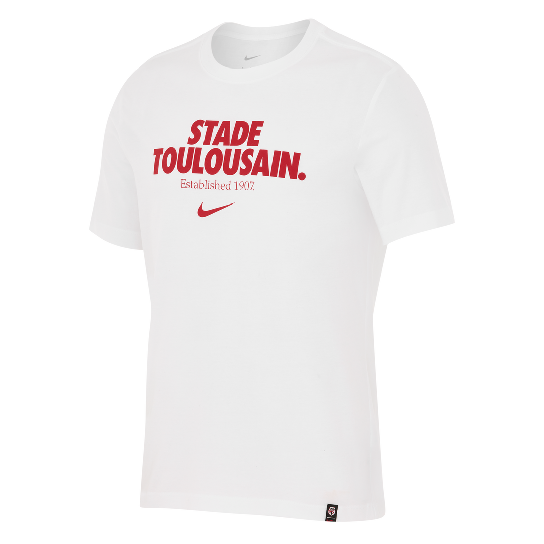 Maglietta grafica Nike Stade Toulousain da uomo, bianca