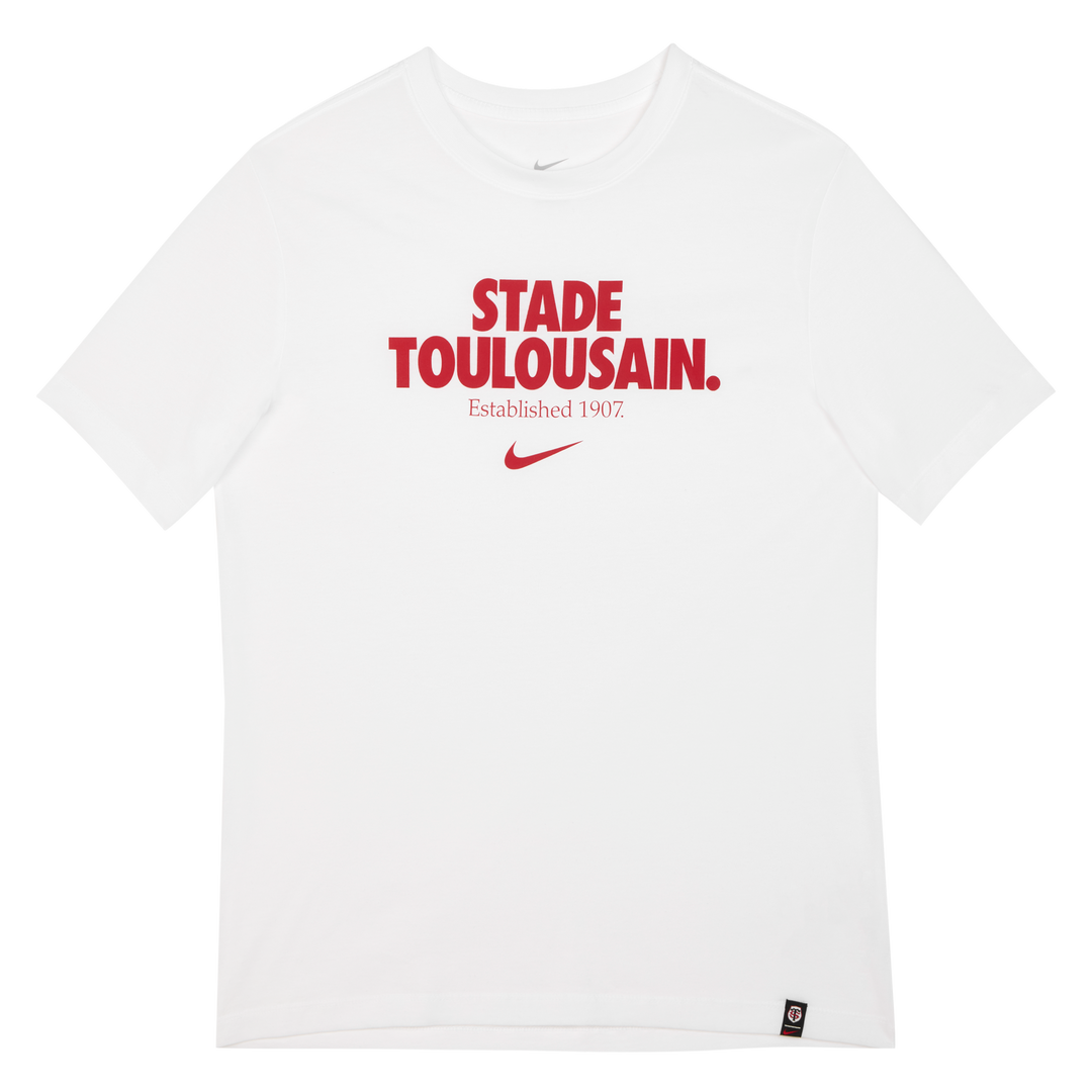 Maglietta grafica Nike Stade Toulousain da uomo, bianca