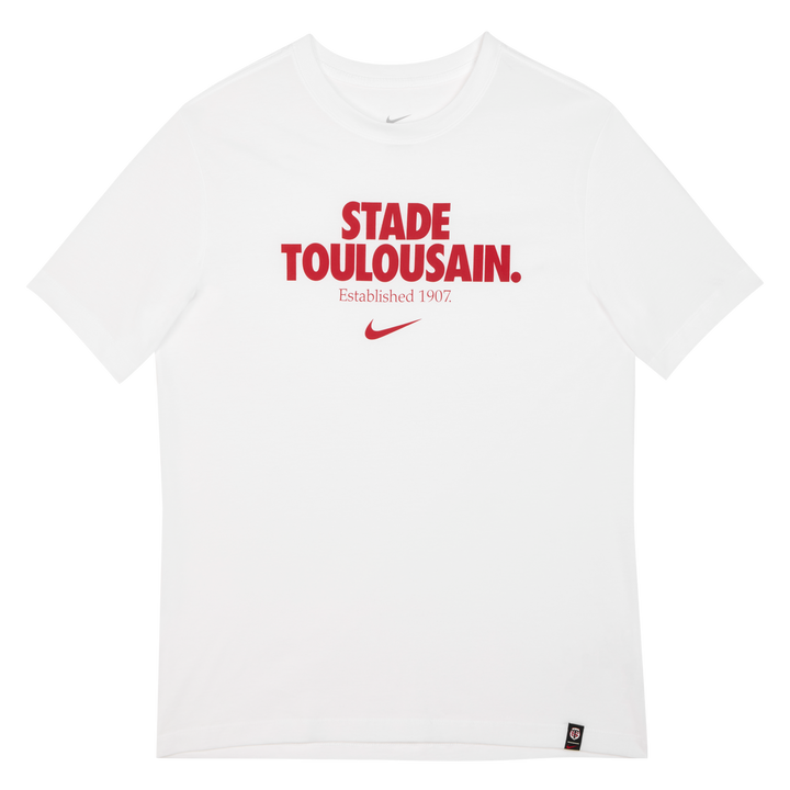 Maglietta grafica Nike Stade Toulousain da uomo, bianca
