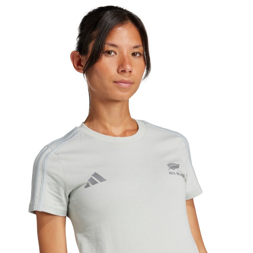 Maglietta da rugby da donna adidas All Blacks argento